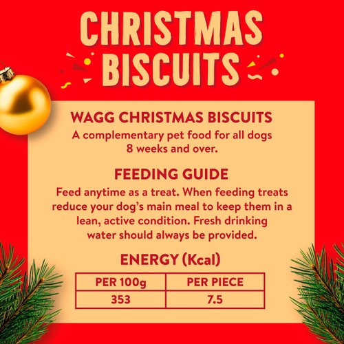 Wagg Christmas Biscuits Treats Box 450g