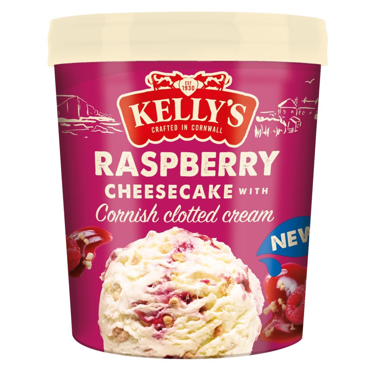 Kelly's Raspberry Cheesecake Ice Cream