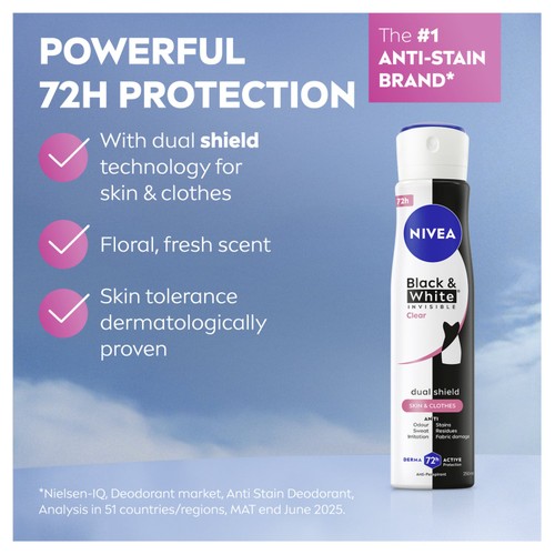  NIVEA Black & White Original 72h Anti-Perspirant Deodorant Spray
