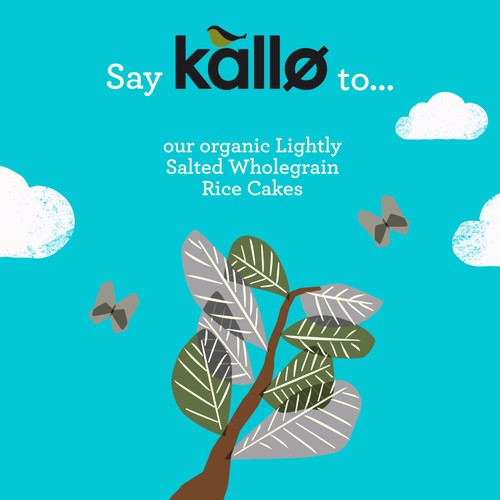 Kallo Organic Lightly Salted Wholegrain Rice Cakes 130g