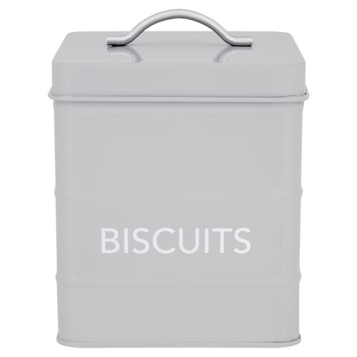 Morrisons Grey Square Biscuit Canister