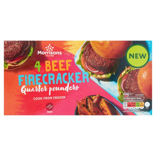 Morrisons Firecracker Beef Quarter Pounders