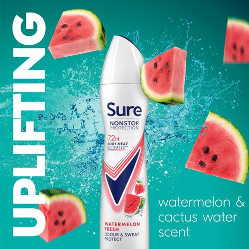 Sure Antiperspirant Deodorant Nonstop Protection Watermelon & Cactus 250ml