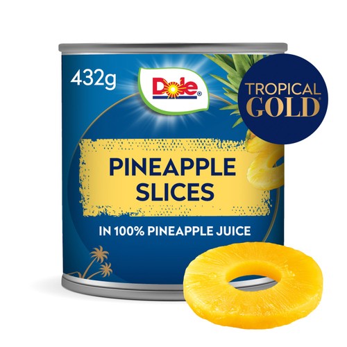 Dole Tropical Gold Pineapple Slices In Juice (432g)