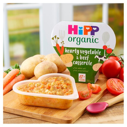 HiPP Organic Hearty Vegetable & Beef Casserole Toddler Tray Meal 1-3 Years