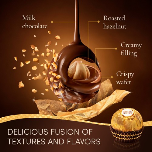 Ferrero Rocher Milk Chocolate Pralines Gift Box 24 Pieces