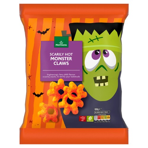 Morrisons Scarily Hot Monster Claws Crisps 100g