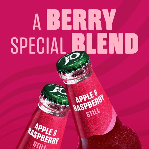 J2O Apple & Raspberry 4 Bottles