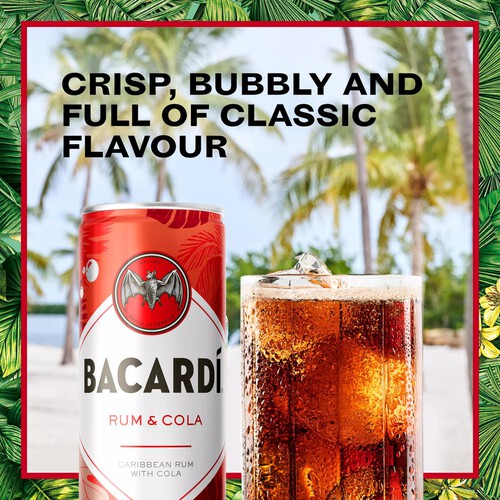 Bacardi Rum and Cola Premix Rum Cocktail