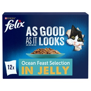Felix As Good As it Looks Kitten Fish in Jelly Wet Cat Food 12 x 85g