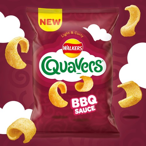Walkers Quavers BBQ Sauce Snacks Crisps 34g