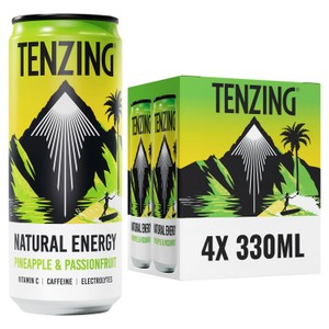 Tenzing Pineapple & Passionfruit Caffeine, Vitamin 4 x 330ml
