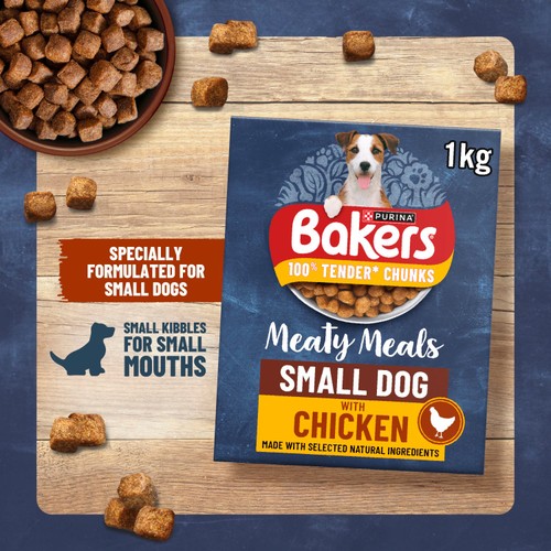 Bakers Meaty Meals Small Dog Beef Dry Dog Food 