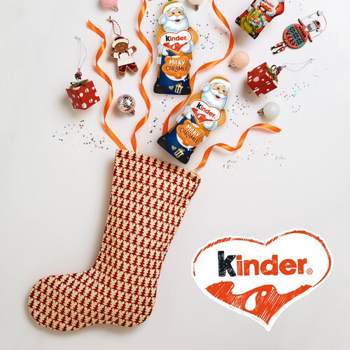 Kinder Milky Caramel Chocolate Santa Figure