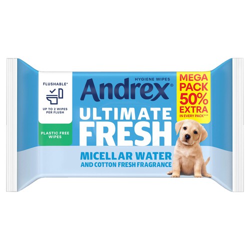 Andrex Moist Mega Classic Clean Washlets Flushable Toilet  Wipes 