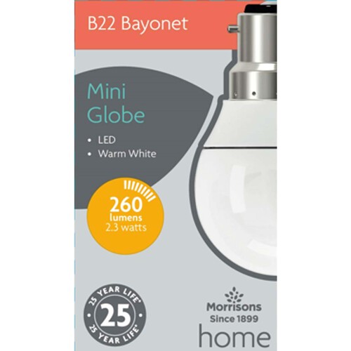 Morrisons LED Candle 26W 260 Lumens 2.3W Bc Light Bulb