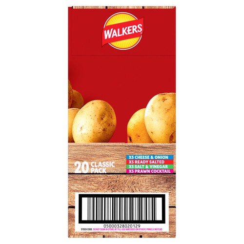 Walkers Classic Variety Multipack Crisps Box  20 x 25g