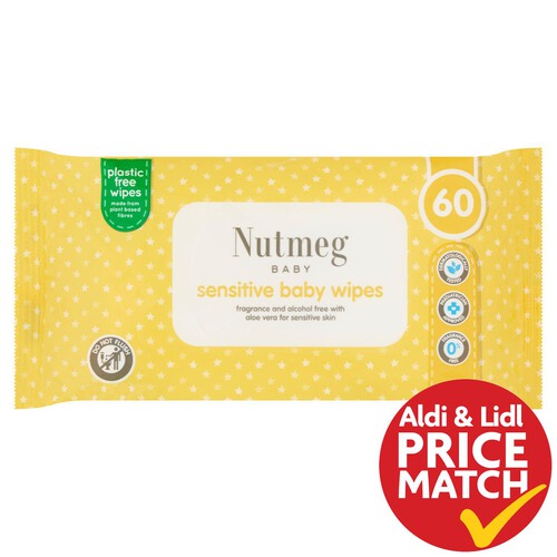 Nutmeg Sensitive Baby Wipes 