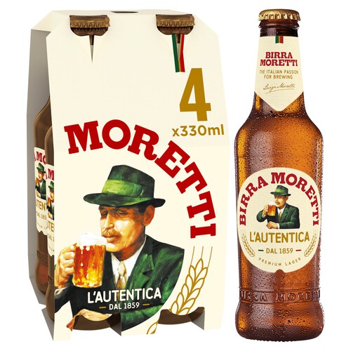 Birra Moretti Lager Beer Bottles