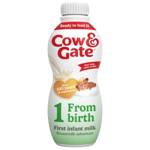Cow & Gate 1 First Infant Baby Milk Formula Liquid Ready to Feed from Birth