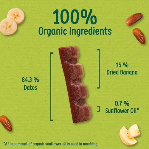 Organix Banana & Date Organic Fruit Snack Bars Multipack