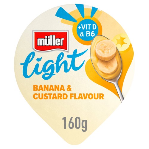 Muller Light Banana And Custard Fat Free Yogurt 160g