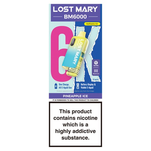 Lost Mary bm600 refilled kit pineapple ice