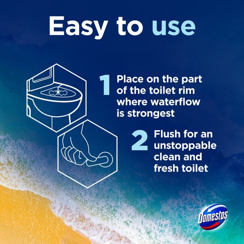 Domestos Power 5 Toilet Rimblocks Ocean 3 Pack