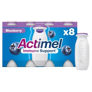 Actimel+ Triple Action 100% Vitamin D Blueberry & Blackberry Yoghurt Drink 8x100g