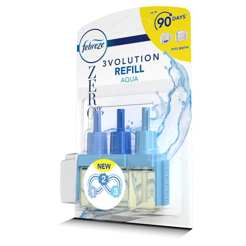 Febreze Ambi Pur 3Volution ZERO% Air Freshener Aqua Plug In Refills