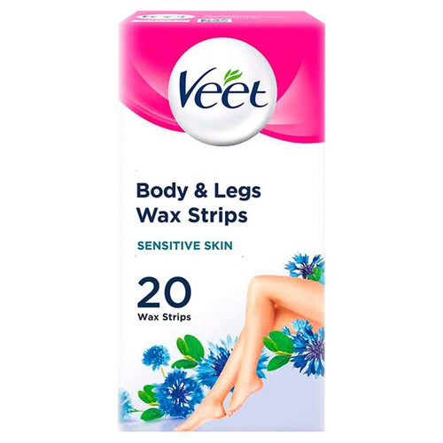 Veet Wax Strips Body & Legs for Sensitive Skin,  Wax Strips