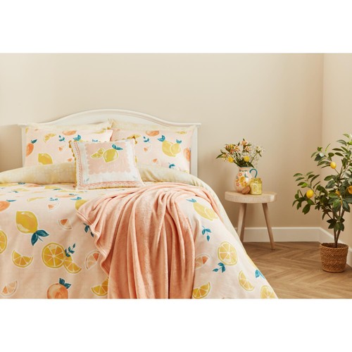 Nutmeg Home Medina Fruit Print Easy Care Duvet Set Double