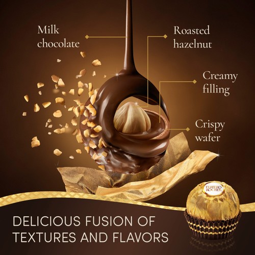Ferrero Rocher Milk Chocolate Hazelnut Pralines Treat Pack 3 Pieces 37.5g