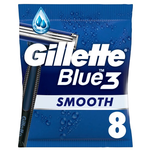 Gillette Blue 3 Smooth Disposable Razors 8 pack