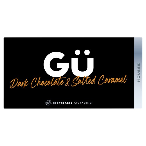 Gu Dark Chocolate Mousses with Salted Caramel Desserts