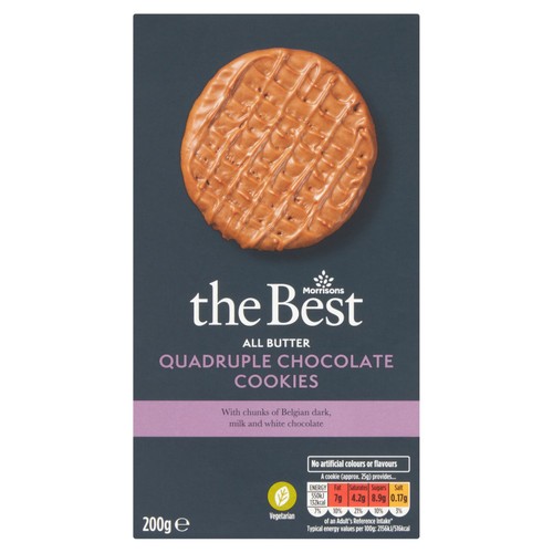 Morrisons all butter quadruple chocolate cookies