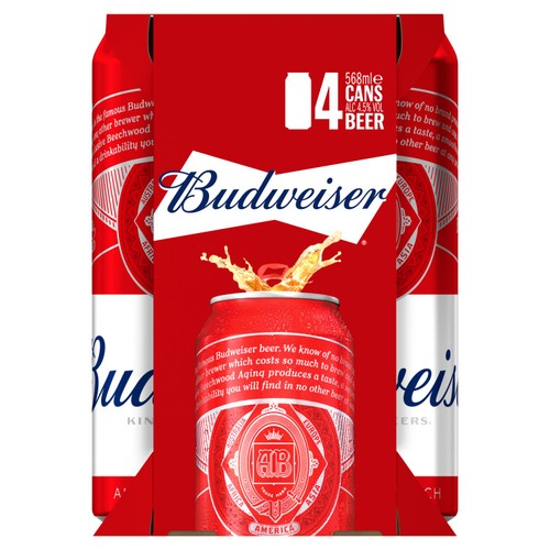 Budweiser Cans 4x568ml