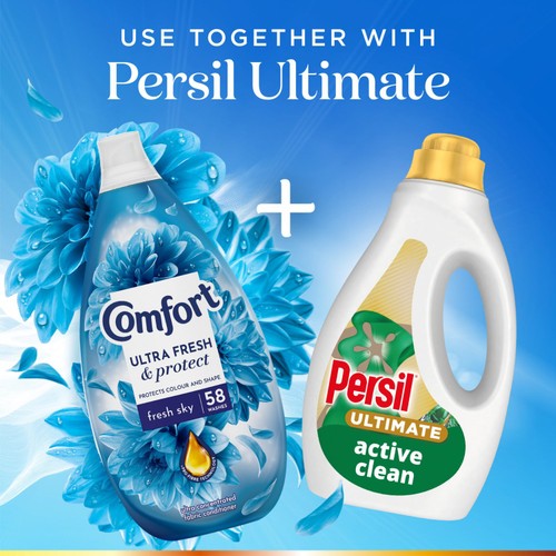 Comfort Ultra Fresh & Protect Fresh Sky Fabric Conditioner 58 Washes