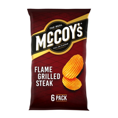 McCoy's Flame Grilled Steak Multipack Crisps 6 Pack