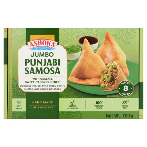 Ashoka Jumbo Punjabi Samosa 8 Piece Pack 700g