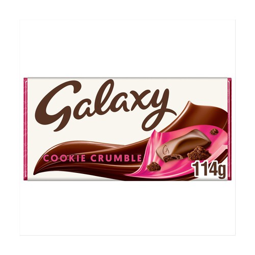 Galaxy Cookie Crumble & Milk Chocolate Block Bar Vegetarian