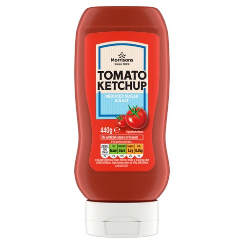 Morrisons reduced salt sugar tomato ketchup