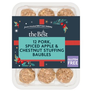 Morrisons The Best 12 Pork, Spiced Apple And Chestnut Stuffing Baubles 336g