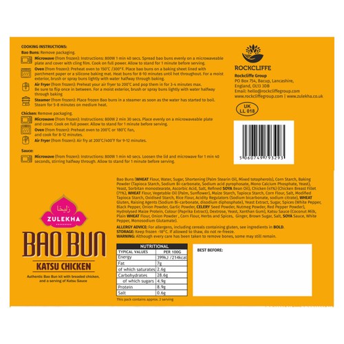 Zulekha Halal Katsu Chicken Bao Buns 480g