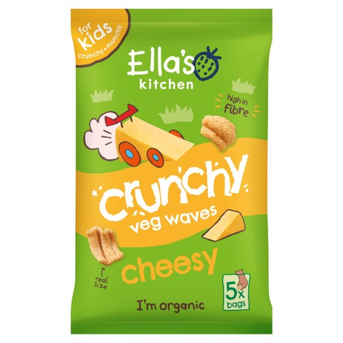 Ella's Kitchen Crunchy Cheesy Pea Crisps Kids Snack Multipack 3+ Years