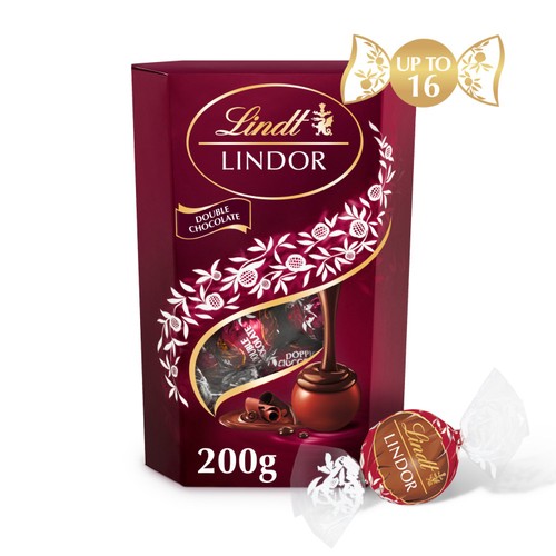 Lindt Lindor Double Chocolate Truffles Box 200g