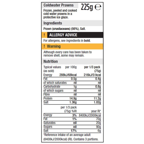 Morrisons The Best Coldwater Prawns 225g