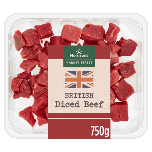Morrisons The Butcher's On Market Street British Diced Beef 750g