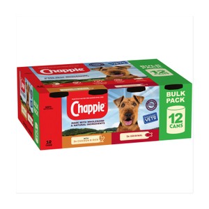 Chappie Adult Wet Dog Food Tins Favourites 12 x 412g