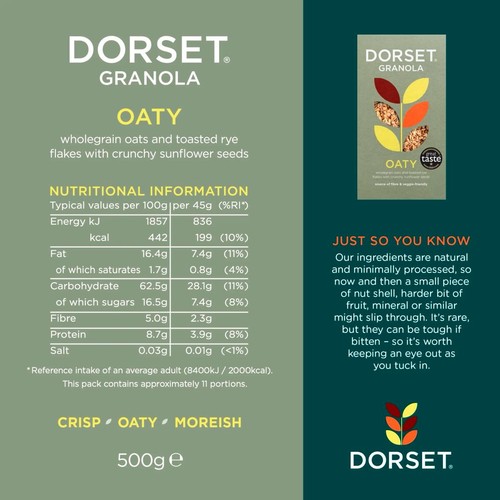 Dorset Oat Granola Breakfast Cereal 500g
